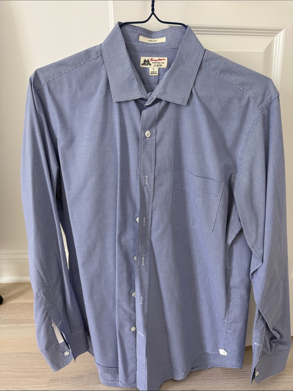 J. Crew Thomas Mason Men's Light Blue Button-Down Dress Shirt